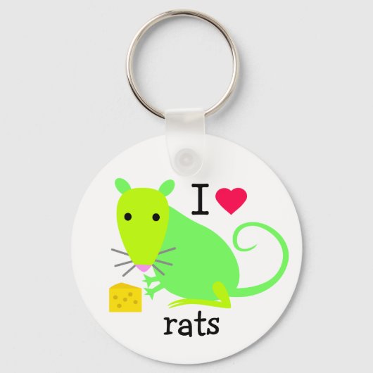 I Liebe Rats Schlüsselanhänger (Vorderseite)