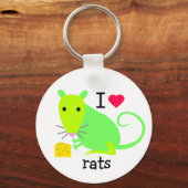 I Liebe Rats Schlüsselanhänger (Vorderseite)