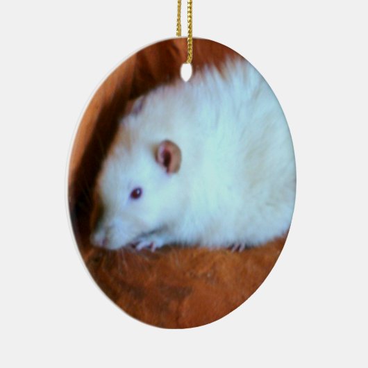 I Liebe Rats White Rat Snowball Ornament (Rechts)