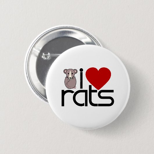 I Liebe-Ratten Button (Vorne & Hinten)