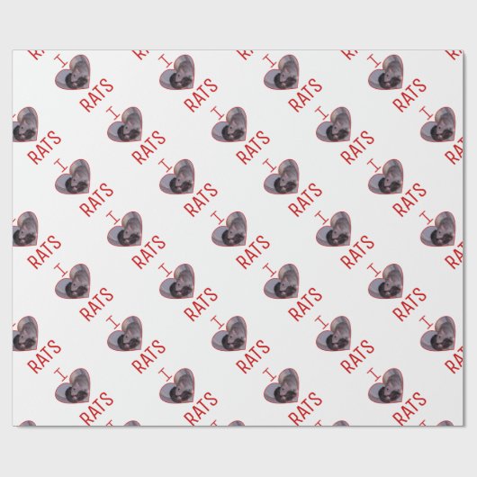 I Liebe-Ratten! Geschenkpapier (Flach)
