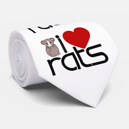 I Liebe-Ratten Krawatte (Gerollt)