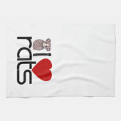 I Liebe-Ratten Küchentuch (Horizontal)