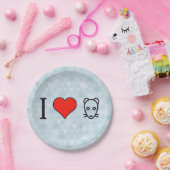 I Liebe-Ratten Pappteller (Party)