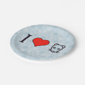 I Liebe-Ratten Pappteller (Schrägansicht)