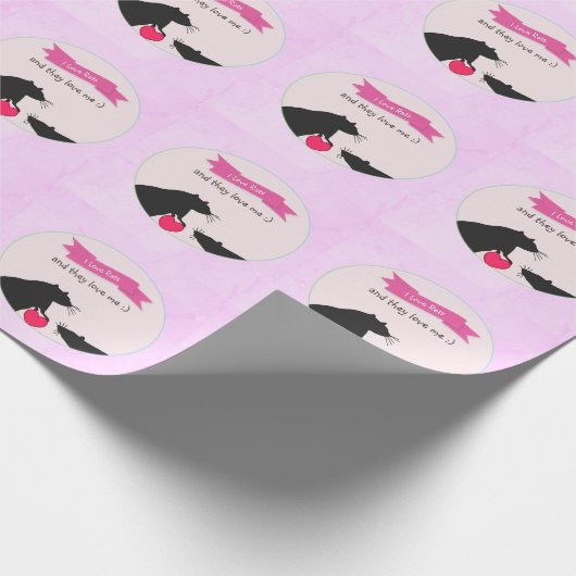 I Liebe-Ratten und sie Liebe ich Geschenkpapier (Ecke)
