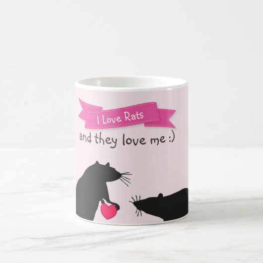 I Liebe-Ratten und sie Liebe ich Kaffeetasse (Mittel)