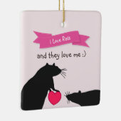 I Liebe-Ratten und sie Liebe ich Keramikornament (Rechts)