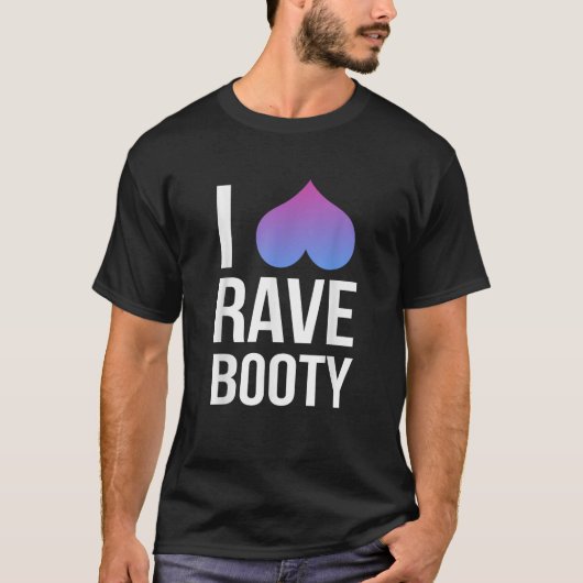 I Liebe Rave Hintern I Herz Rave Tops (Vorderseite)