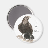 I Liebe Ravens Kühlschrankmagnet (Vorderseite/Rückseite)