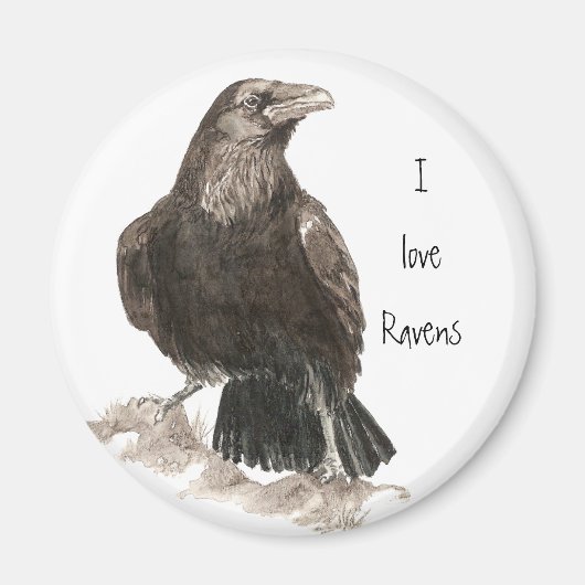 I Liebe Ravens Kühlschrankmagnet (Vorne)