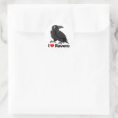 I Liebe Ravens Runder Aufkleber (Tasche)