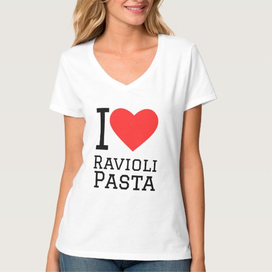 I Liebe Ravioli Pasta T-Shirt (Vorderseite)
