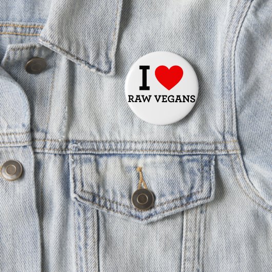 I Liebe Raw Vegans Button (Beispiel)