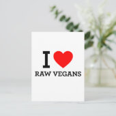 I Liebe Raw Vegans Postkarte (Stehend Vorderseite)