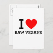 I Liebe Raw Vegans Postkarte (Vorne/Hinten)