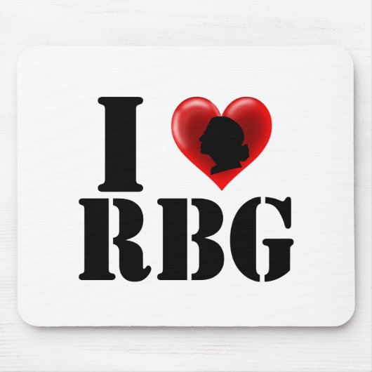 I Liebe RBG Women Rights Feminist Mousepad (Vorne)