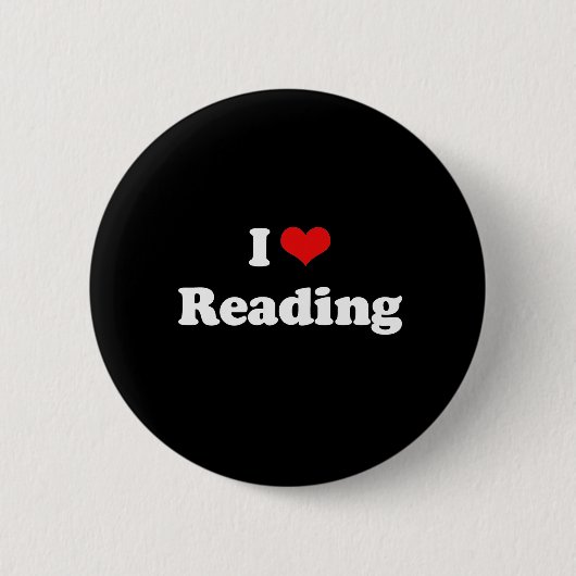 I Liebe Reading Tshirt Button (Vorderseite)