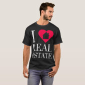 I Liebe Real Anwesen Agent Anleger Hypothekenmakle T-Shirt (Vorne ganz)