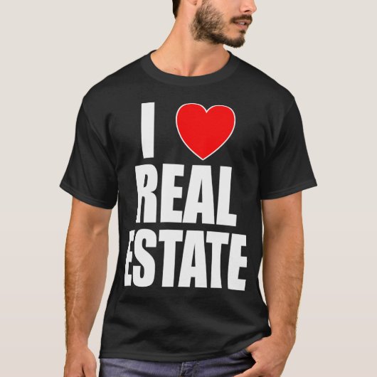 I Liebe Real Anwesen Agent oder Immobilien Investo T-Shirt (Vorderseite)