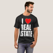 I Liebe Real Anwesen Agent oder Immobilien Investo T-Shirt (Vorne ganz)