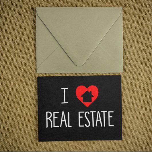 I Liebe Real Anwesen Realtor House Herz Postkarte