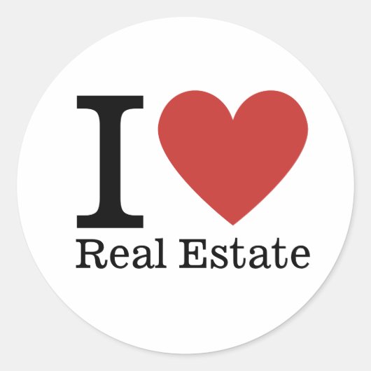 I ❤️ Liebe Real Anwesen STICKER (Vorderseite)