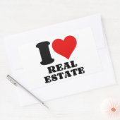 I LIEBE REALES ANWESEN RECHTECKIGER AUFKLEBER (Umschlag)