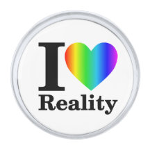 I Liebe Reality Rainbow Lapel Pin