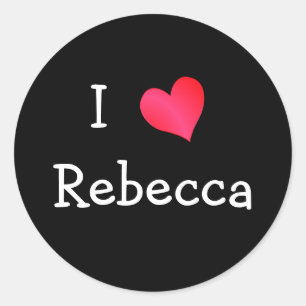 I Liebe Rebecca Runder Aufkleber