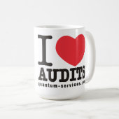 I Liebe-Rechnungsprüfungen Kaffeetasse (VorderseiteRechts)