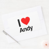 i LIEBE Rechteckiger Aufkleber (Umschlag)