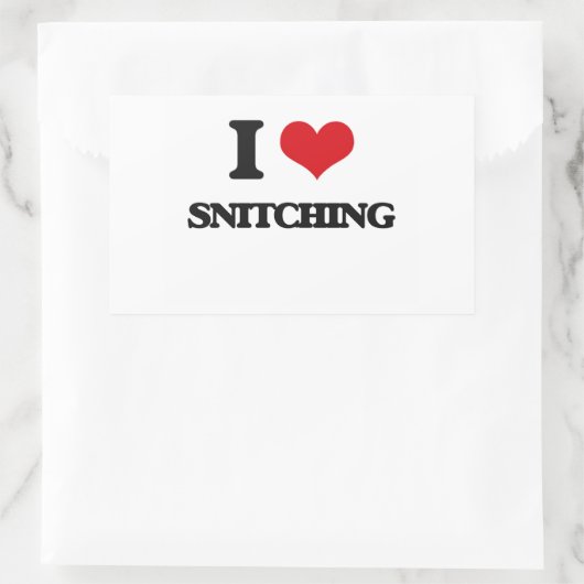 I LIEBE RECHTECKIGER AUFKLEBER (Tasche)