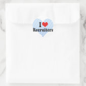 I Liebe Recruiters Runder Aufkleber (Tasche)