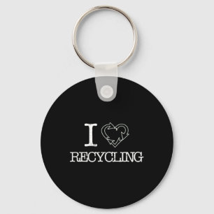 I. Liebe Recycelnd Wissenschaft zum Klimawandel Schlüsselanhänger