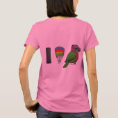 I Liebe Red-fan Parrots T-Shirt (Rückseite)