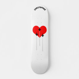I Liebe Red Heart Aviation Skateboard