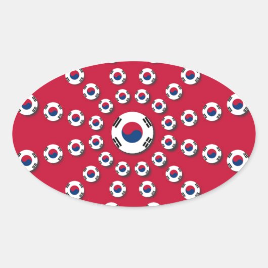 I Liebe Red Ovaler Aufkleber (Vorderseite)