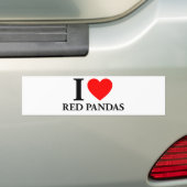 I Liebe Red Pandas Autoaufkleber (Auf Auto)