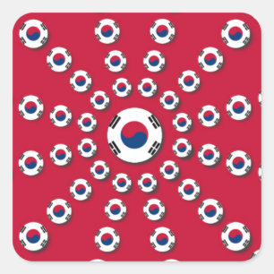 I Liebe Red Quadratischer Aufkleber