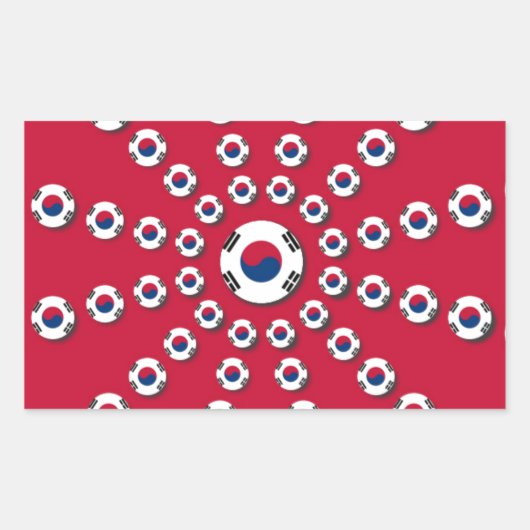 I Liebe Red Rechteckiger Aufkleber (Vorderseite)