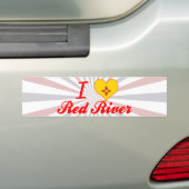 I Liebe Red River, New-Mexiko Autoaufkleber (Auf Auto)