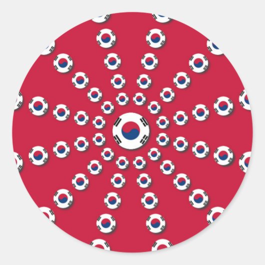 I Liebe Red Runder Aufkleber (Vorderseite)