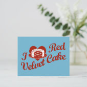 I Liebe Red Velvet Cake Postkarte (Stehend Vorderseite)