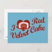 I Liebe Red Velvet Cake Postkarte (Vorne/Hinten)