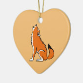 I Liebe Red WOLVES - Animal lover - Wildlife - Keramik Ornament (Links)