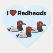 I Liebe Redheads Herz-Aufkleber (Vorderseite)