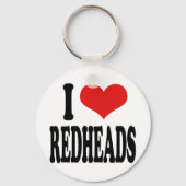 I Liebe Redheads Schlüsselanhänger (Vorderseite)