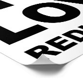 I Liebe Redundancy Funny Poster (Ecke)