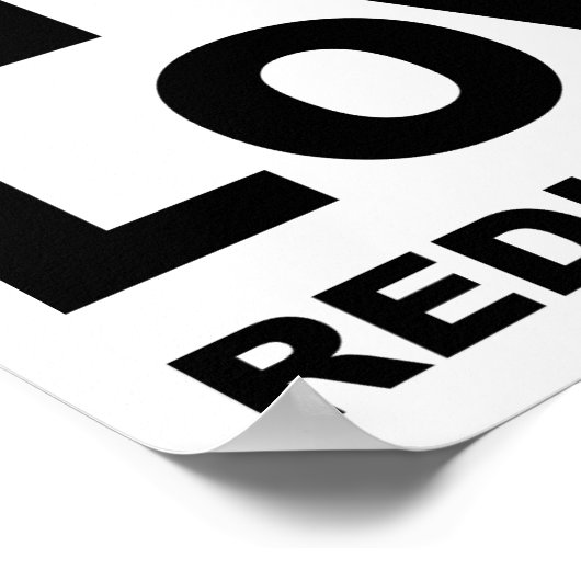 I Liebe Redundancy Funny Poster (Ecke)